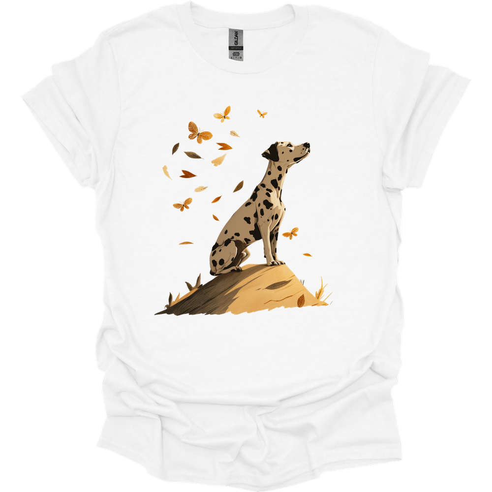 Dalmatian - Fall Dog T-Shirt - White