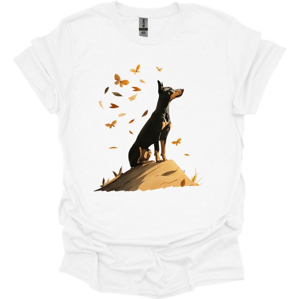 Doberman - Fall Dog T-Shirt - White