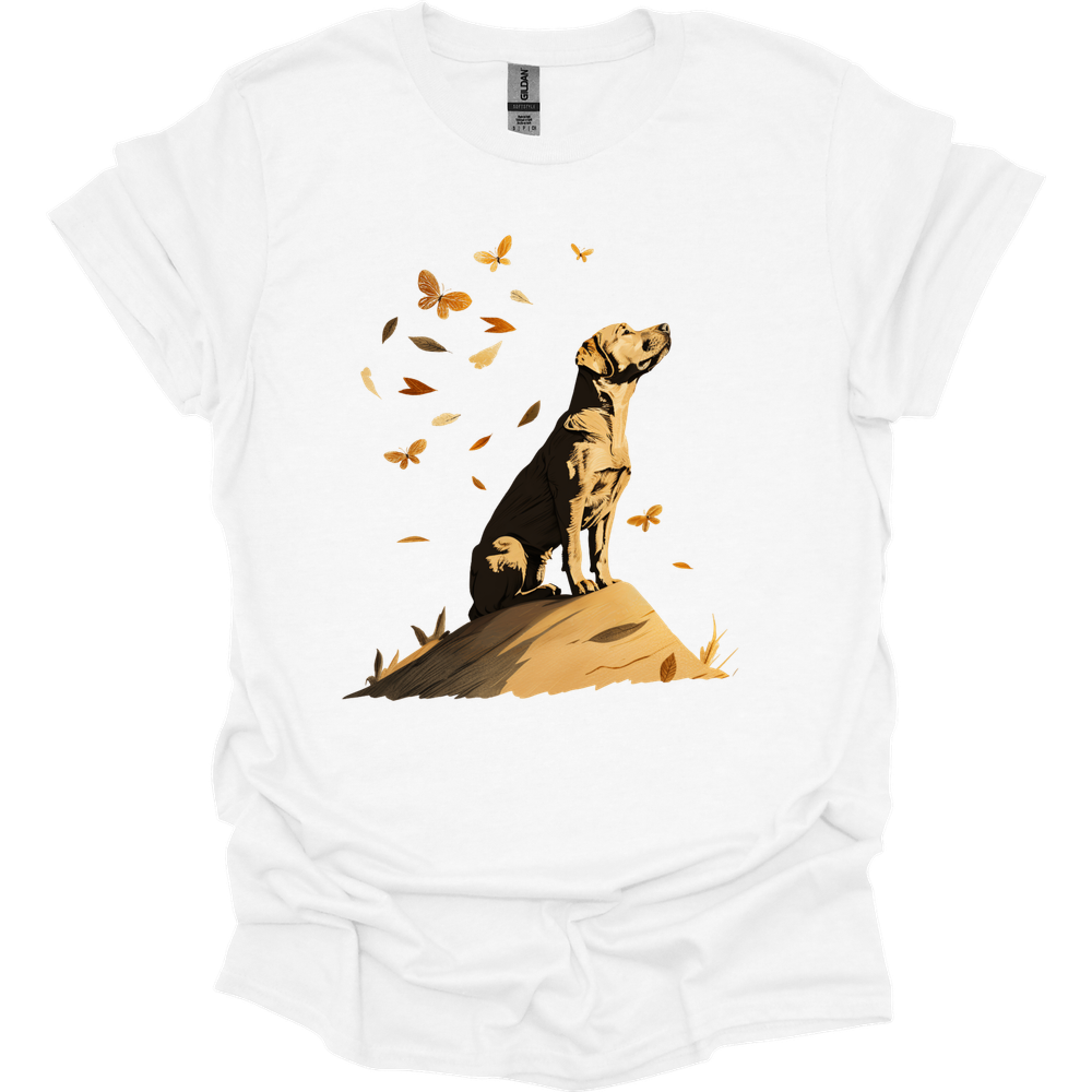 Labrador - Fall Dog T-Shirt - White