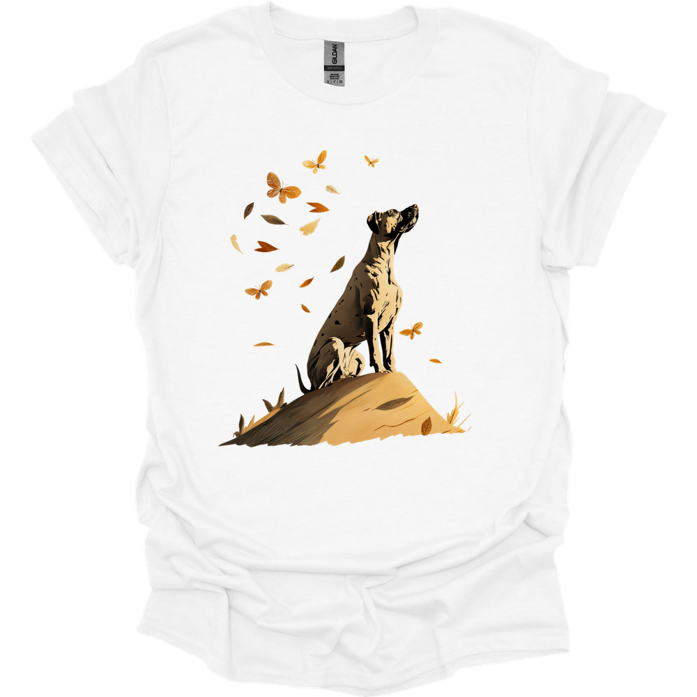 Great Dane - Fall Dog T-Shirt - White