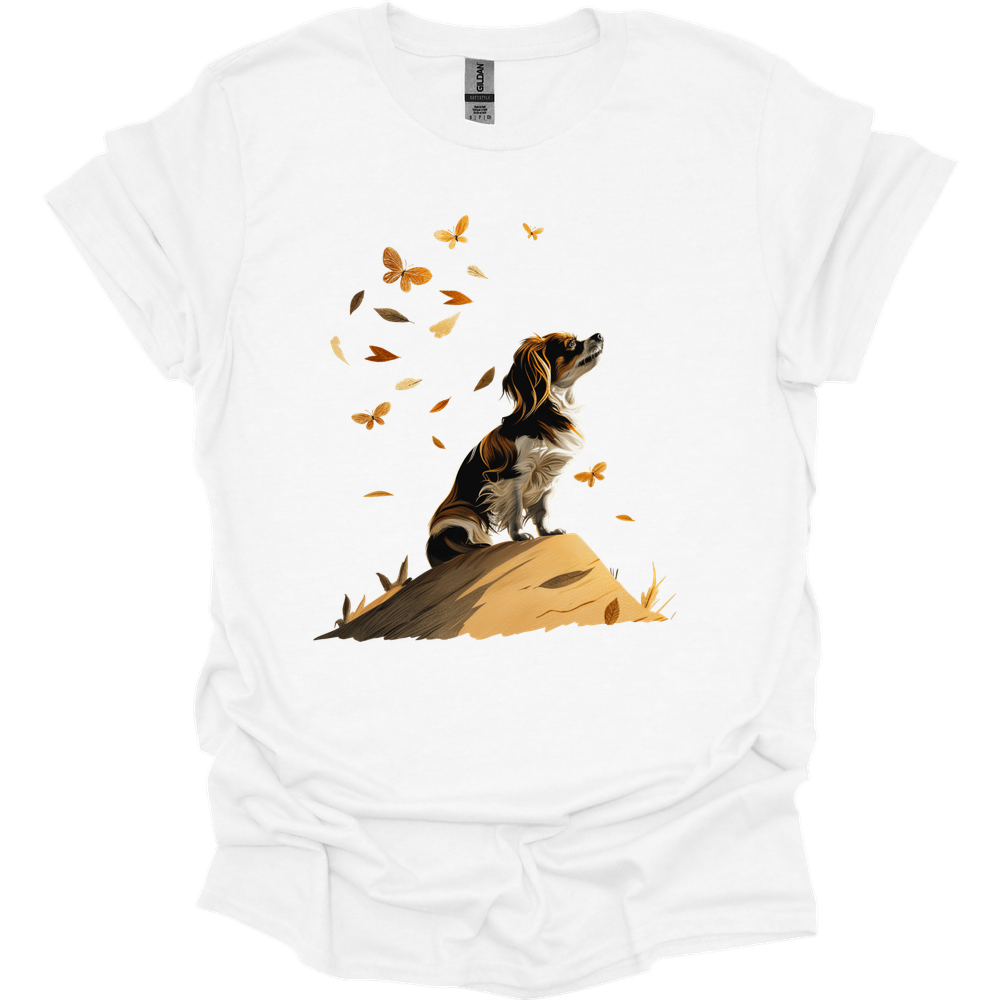 Papillon - Fall Dog T-Shirt - White