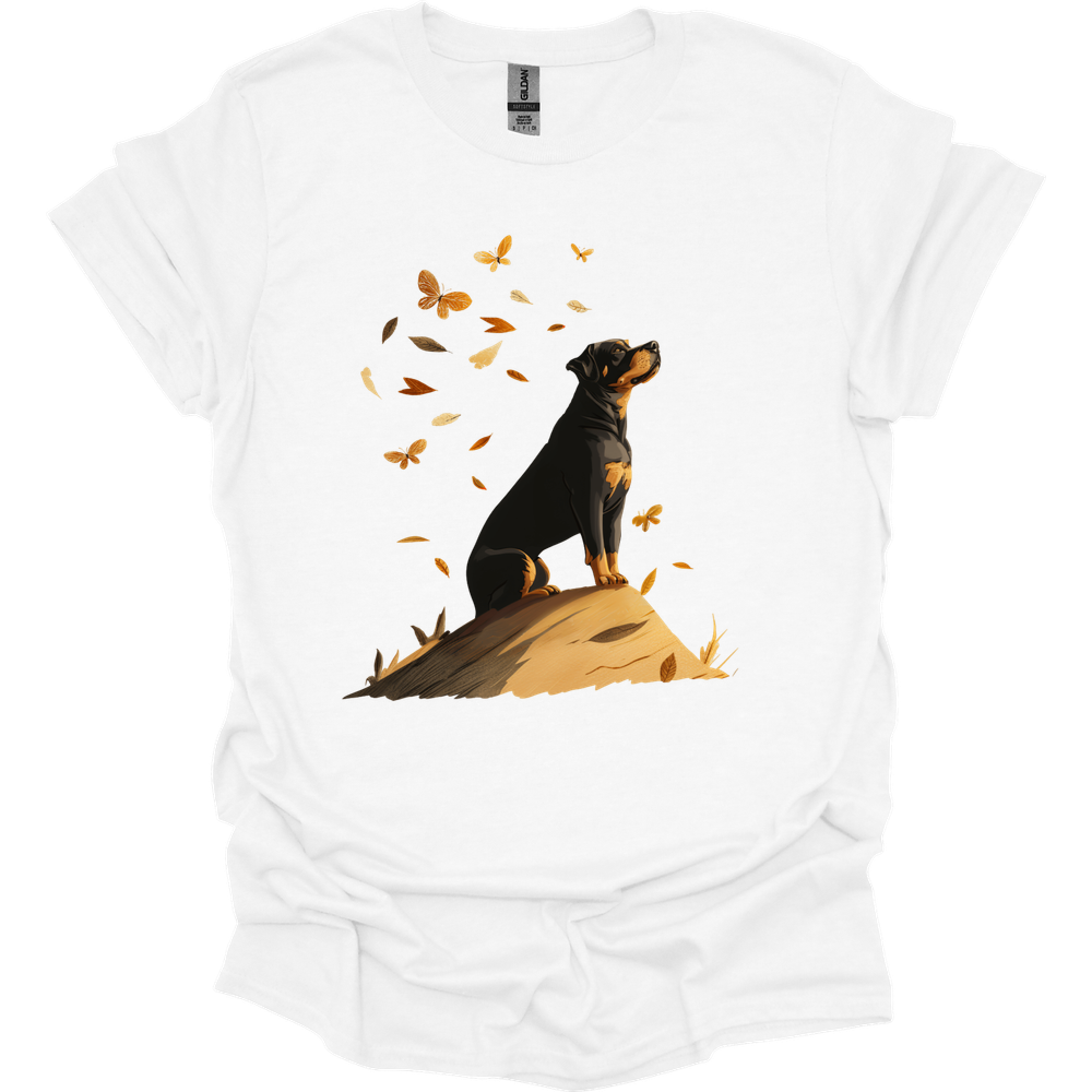 Rottweiler - Fall Dog T-Shirt - White