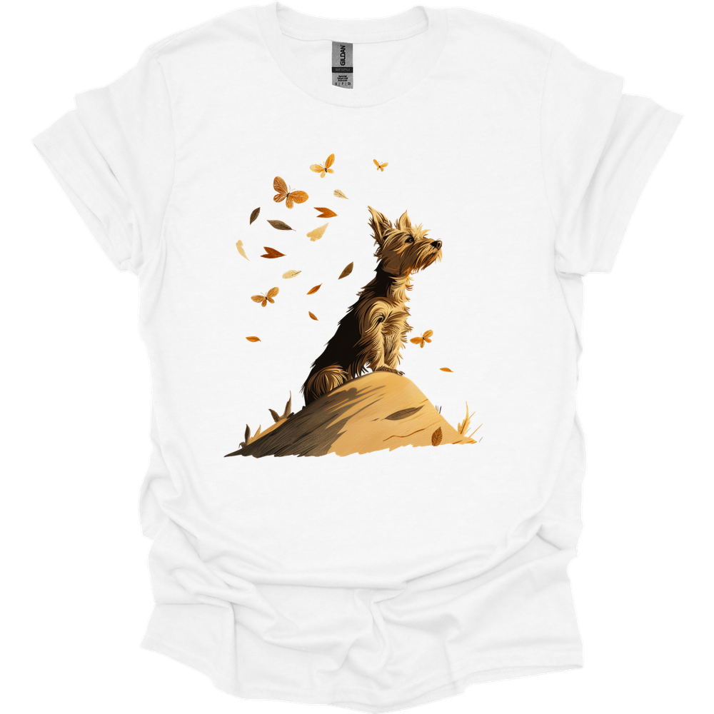 Yorkshire Terrier - Fall Dog T-Shirt - White