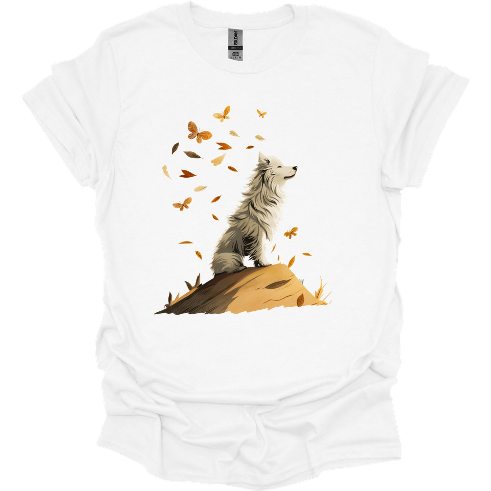 Samoyed - Fall Dog T-Shirt - White