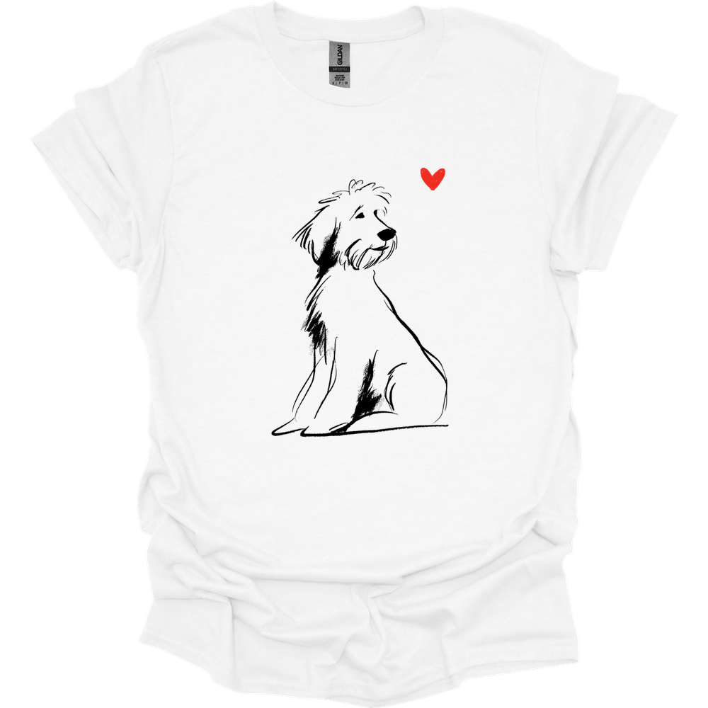 Portuguese Water Dog - Sketch Dog T-Shirt - White
