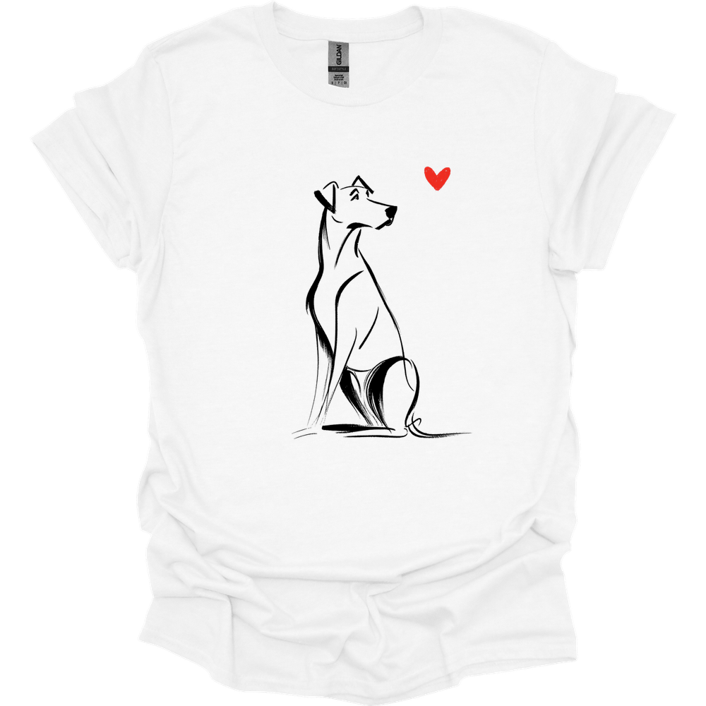 Rhodesian Ridgeback - Sketch Dog T-Shirt - White