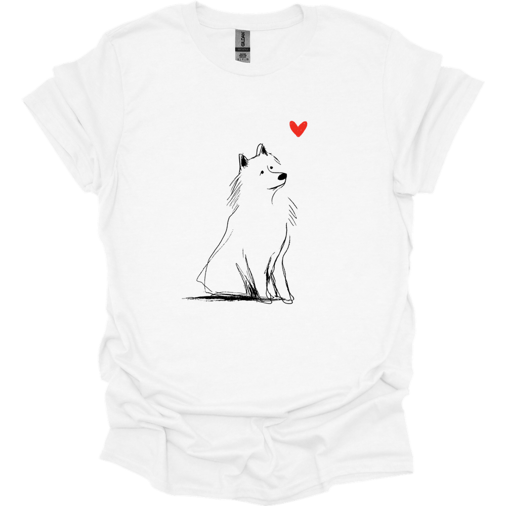 Samoyed - Sketch Dog T-Shirt - White