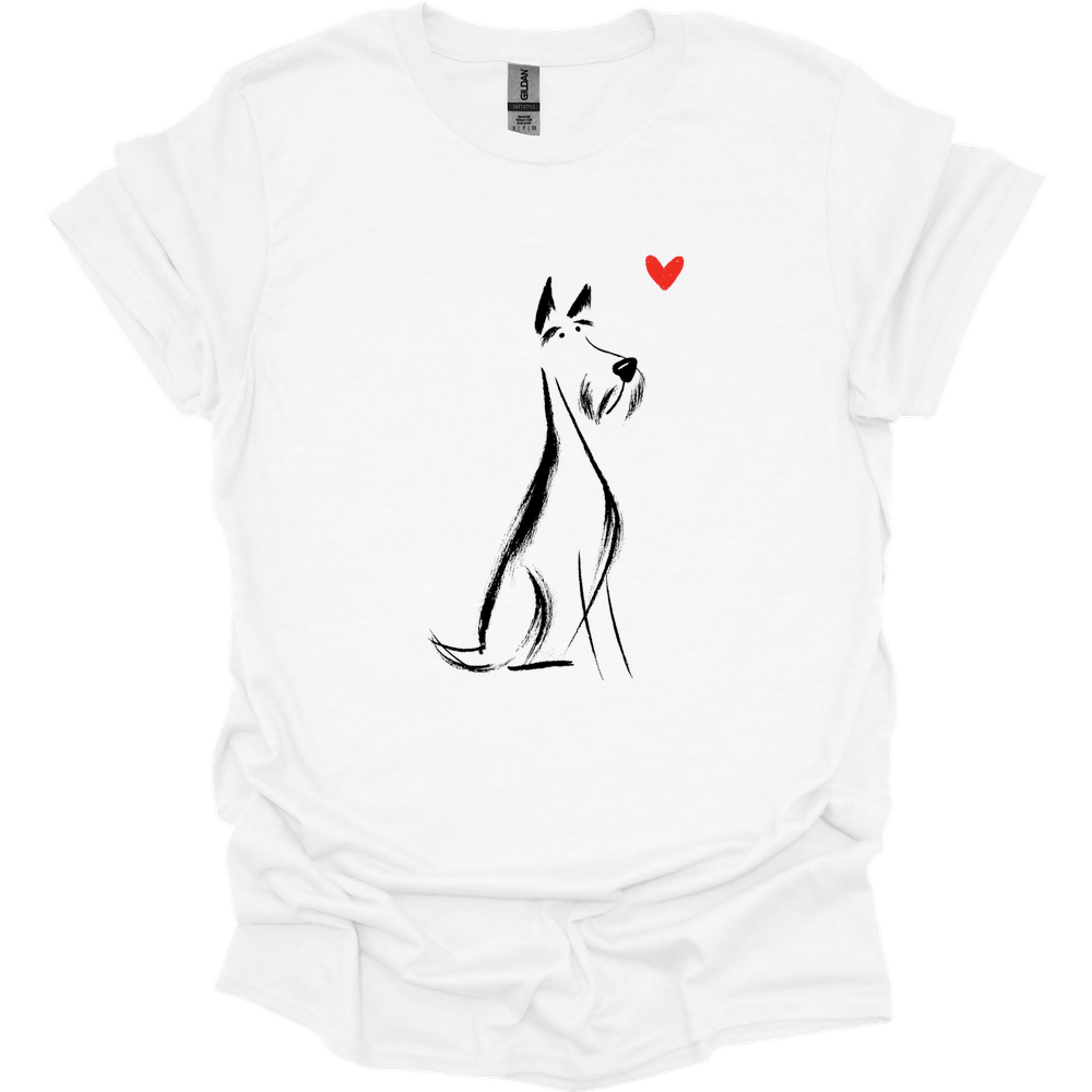Kerry Blue Terrier - Sketch Dog T-Shirt - White