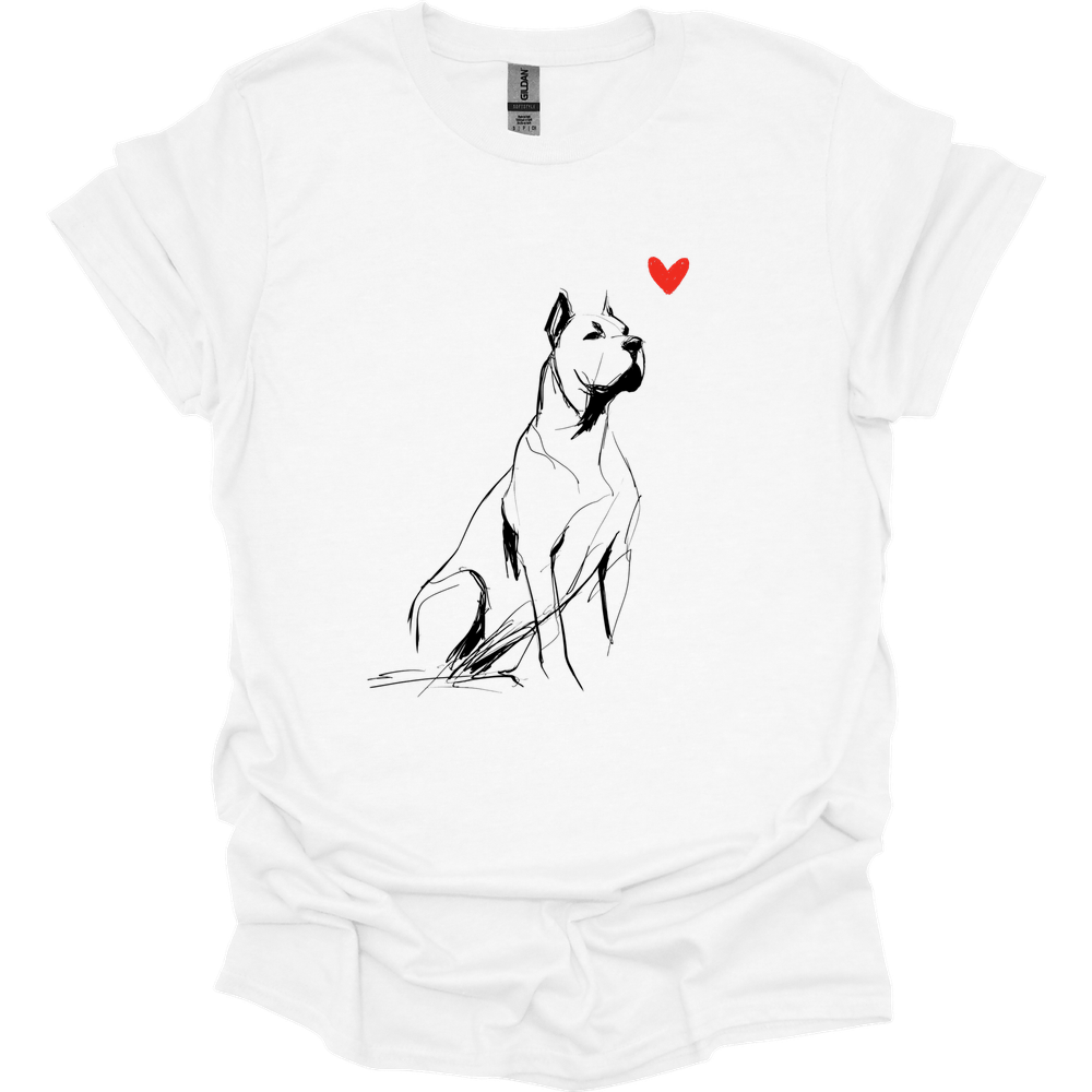 Cane Corso - Sketch Dog T-Shirt - White
