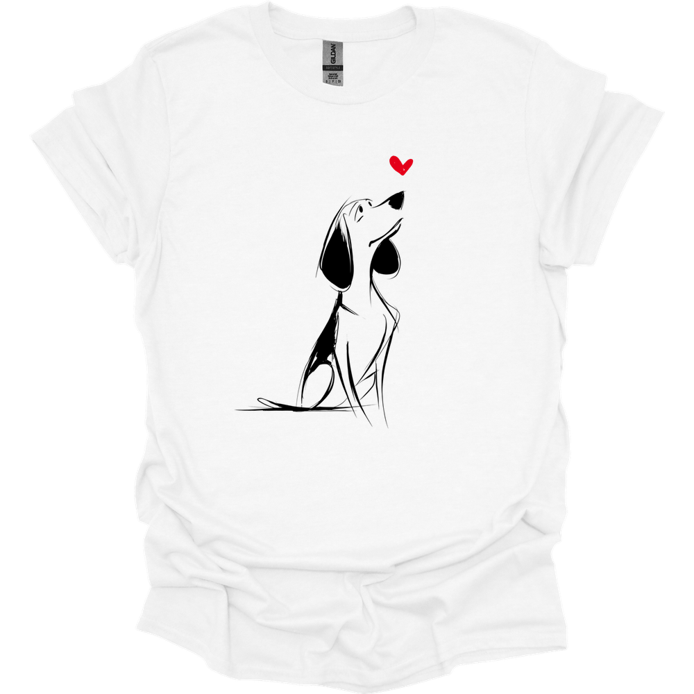 Beagle - Sketch Dog T-Shirt - White