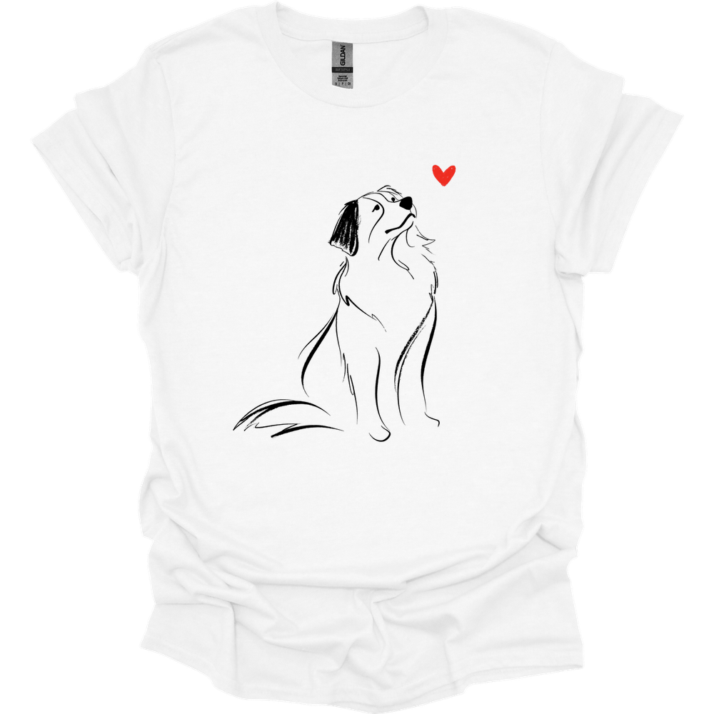 Bernese Mountain Dog - Sketch Dog T-Shirt - White