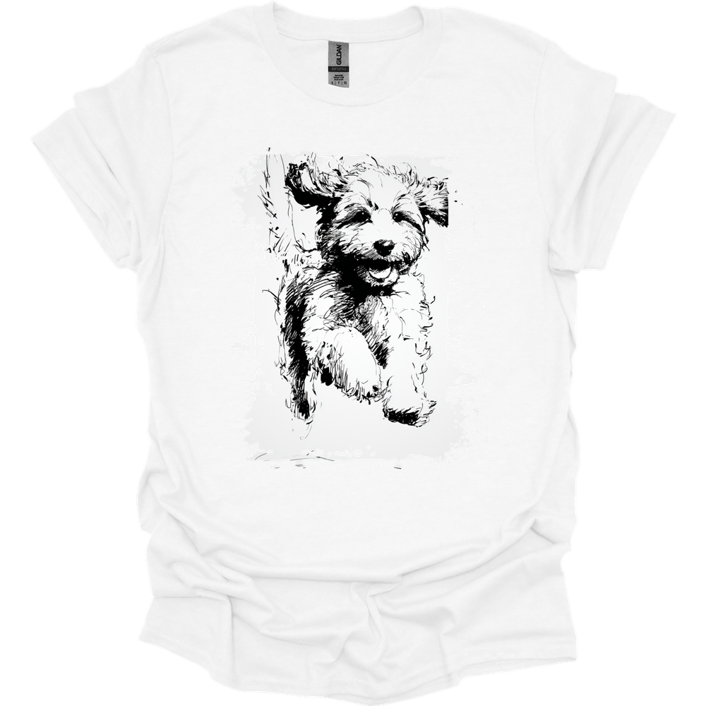 Cavapoo - Running Dog T-Shirt - White