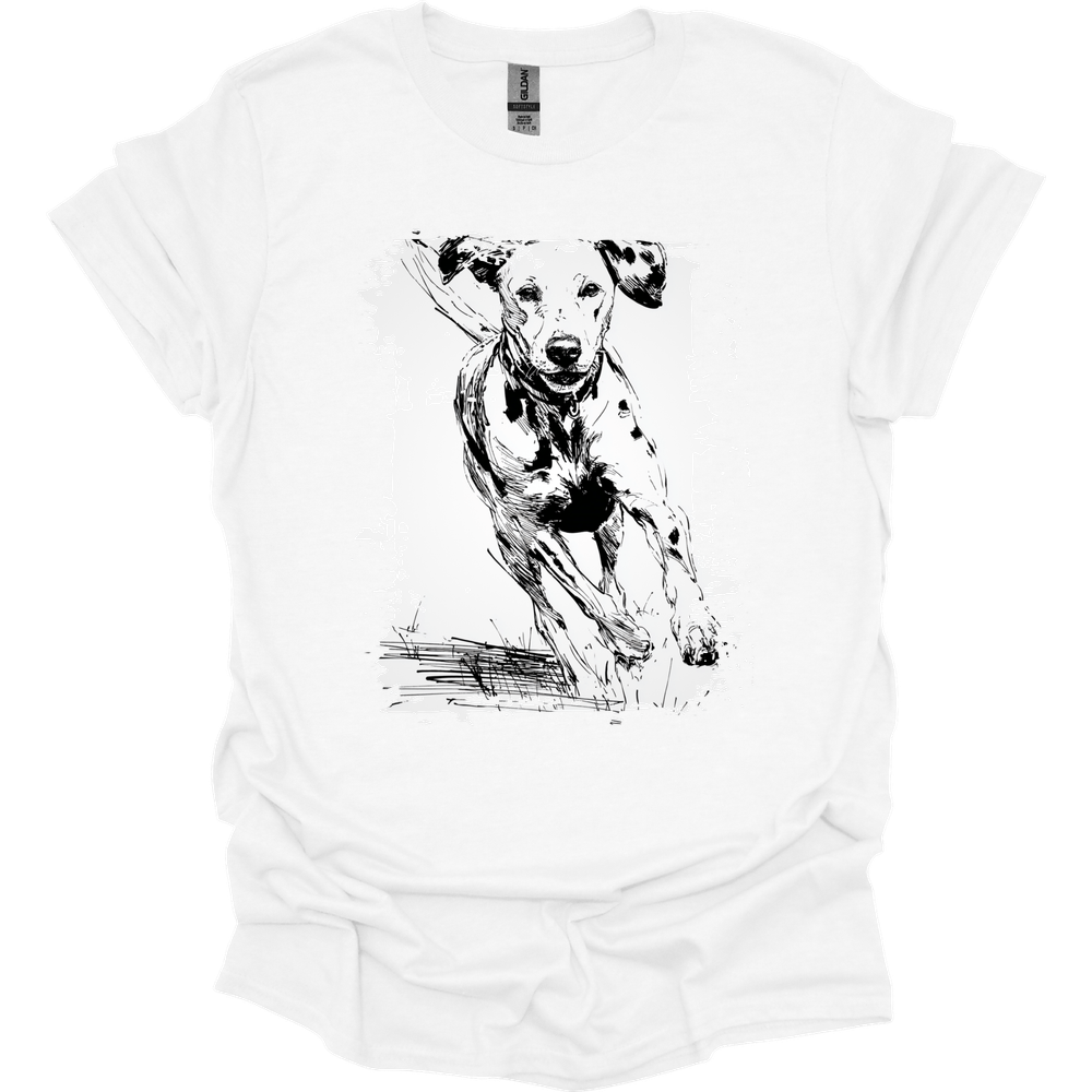 Dalmatian - Running Dog T-Shirt - White