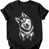 Alaskan Malamute - Tilted Dog T-Shirt