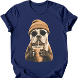 American Bulldog - Hipster Dog T-Shirt