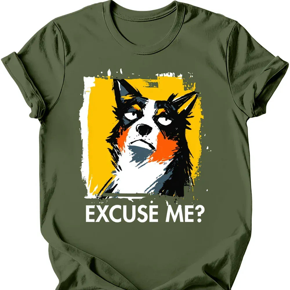 Australian Cattle Dog excuse me tee military green