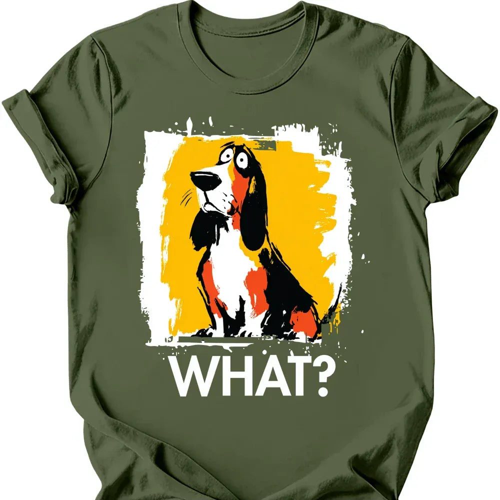 Basset Hound what tee military green