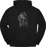 Black Labrador - Tilted Dog Hoodie