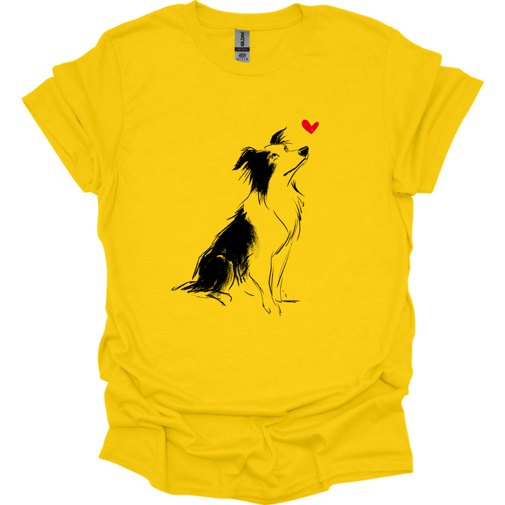 Border Collie - Sketch Dog T-Shirt