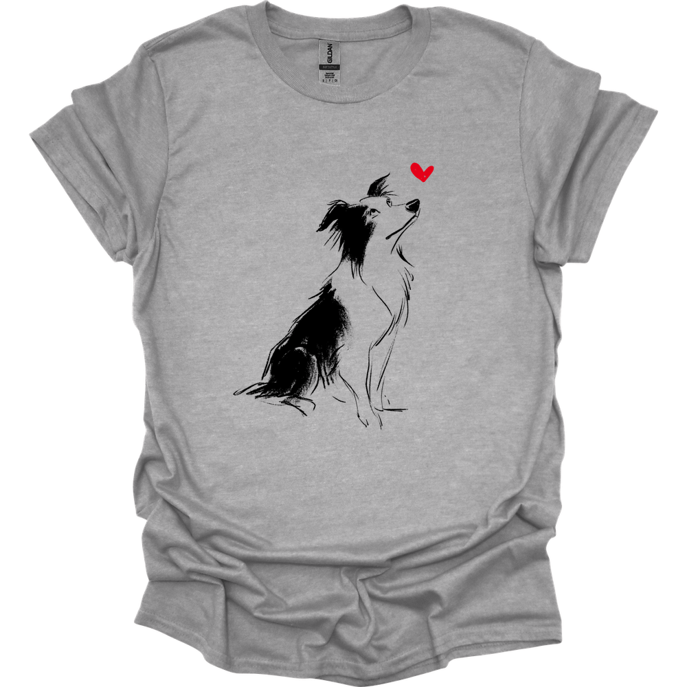 Border Collie - Sketch Dog T-Shirt