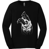 Border Collie - Tilted Dog Long Sleeve