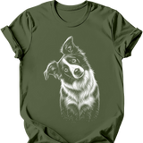 Border Collie - Tilted Dog T-Shirt