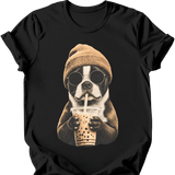 Boston Terrier - Hipster Dog T-Shirt