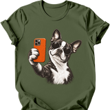 Boston Terrier - Selfie Dog T-Shirt