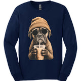 Boxer - Hipster Dog Long Sleeve