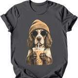 Brittany Spaniel - Hipster Dog T-Shirt
