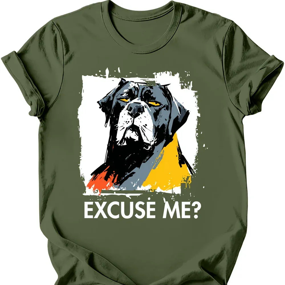 Cane Corso excuse me tee military green