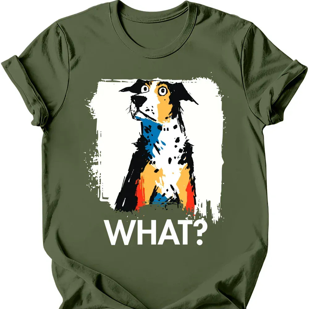 Catahoula Leopard Dog what tee military green