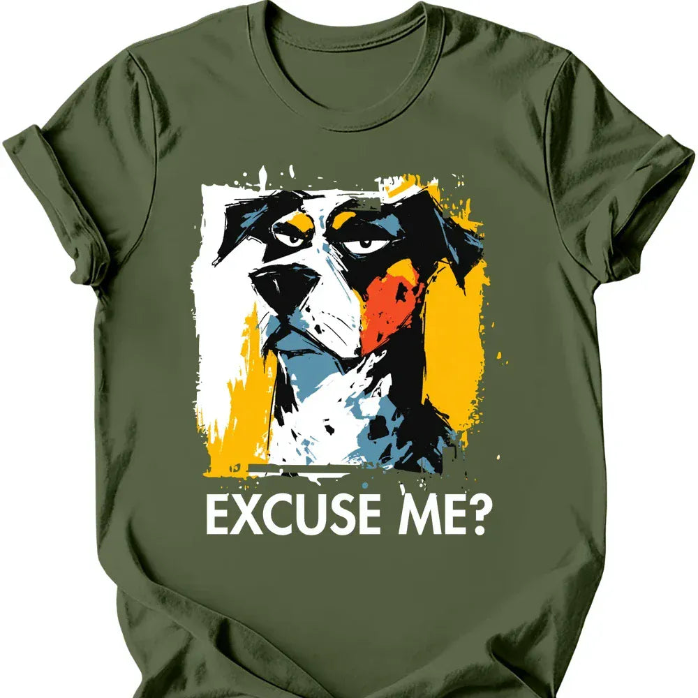 Catahoula Leopard excuse me tee military green