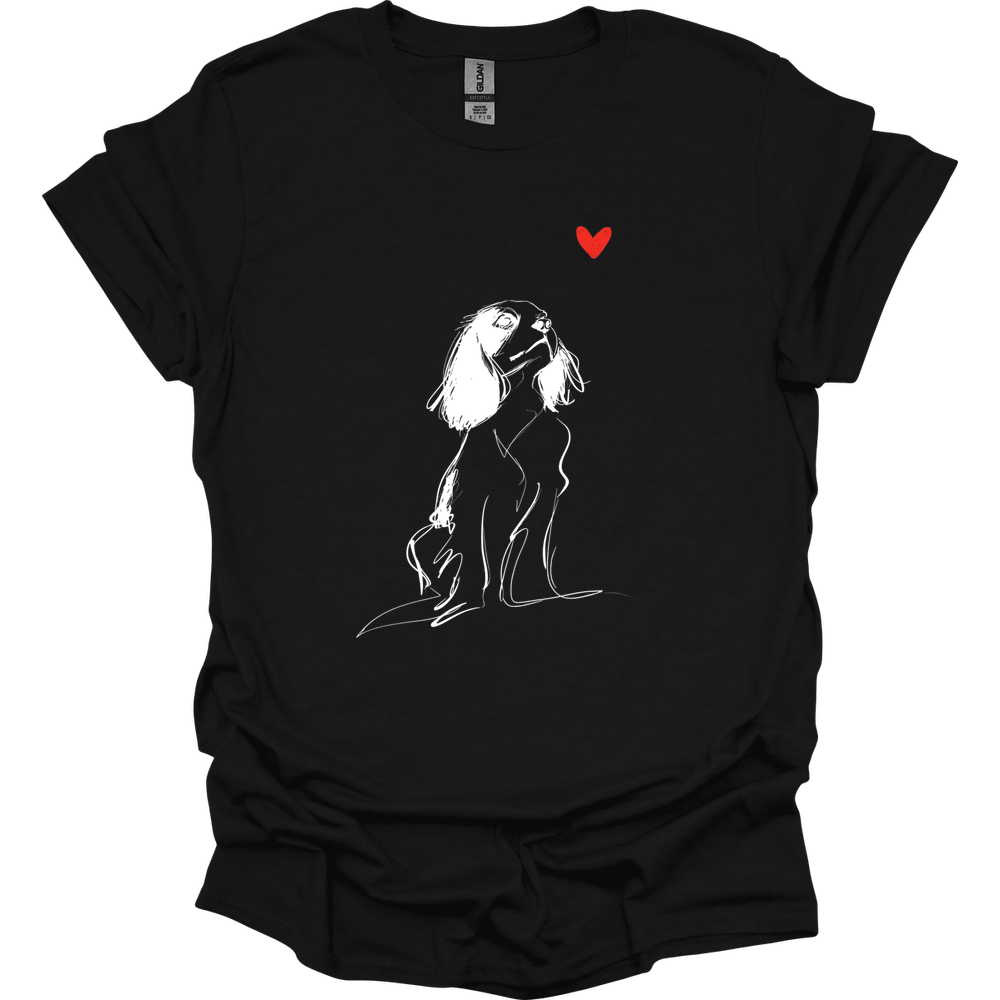 Cavalier King Charles Spaniel - Sketch Dog T-Shirt