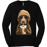 Chocolate Labrador - Hipster Dog Long Sleeve