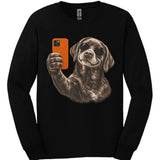 Chocolate Labrador - Selfie Dog Long Sleeve