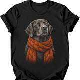 Chocolate Labrador - Winter Dog T-Shirt