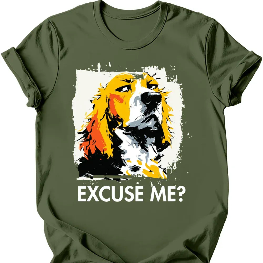 Cocker Spaniel excuse me tee military green