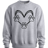 Dog Paw Heart Sweater