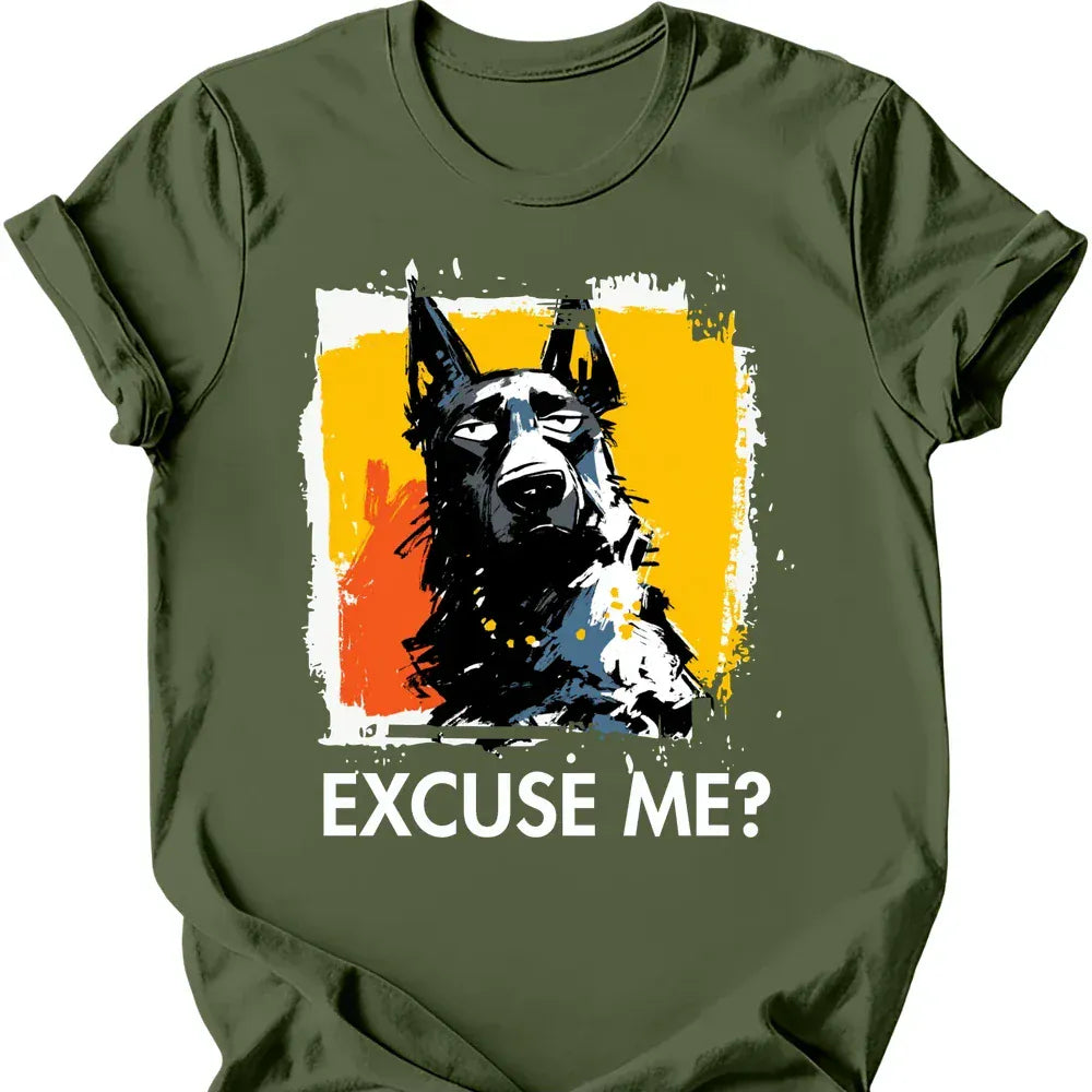 Dutch Shepherd excuse me tee military green