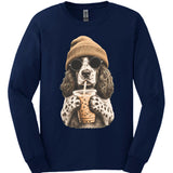 English Springer Spaniel - Hipster Dog Long Sleeve