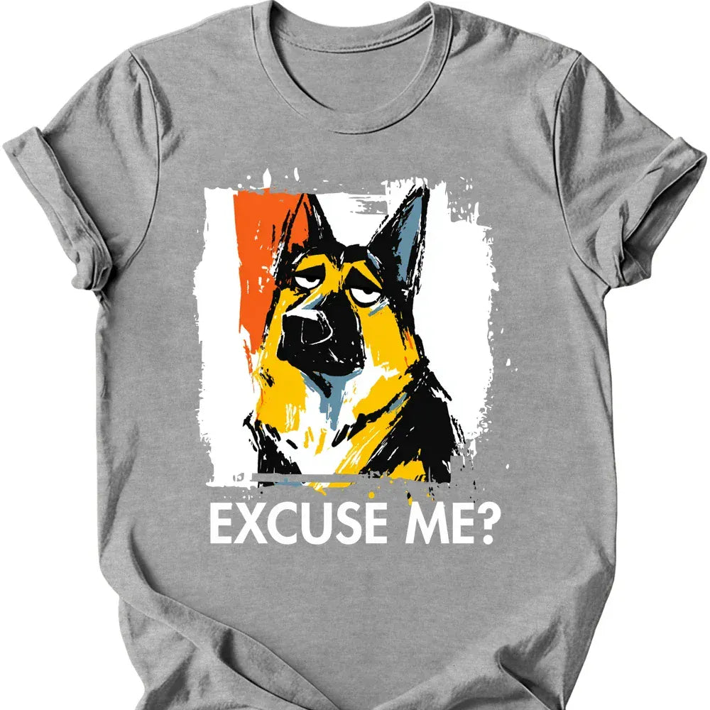 German Shepherd excuse me tee sport grey