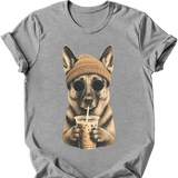 German Shepherd - Hipster Dog T-Shirt