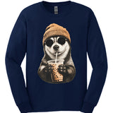 Husky - Hipster Dog Long Sleeve