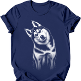 Husky - Tilted Dog T-Shirt