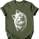Japanese Spitz - Tilted Dog T-Shirt