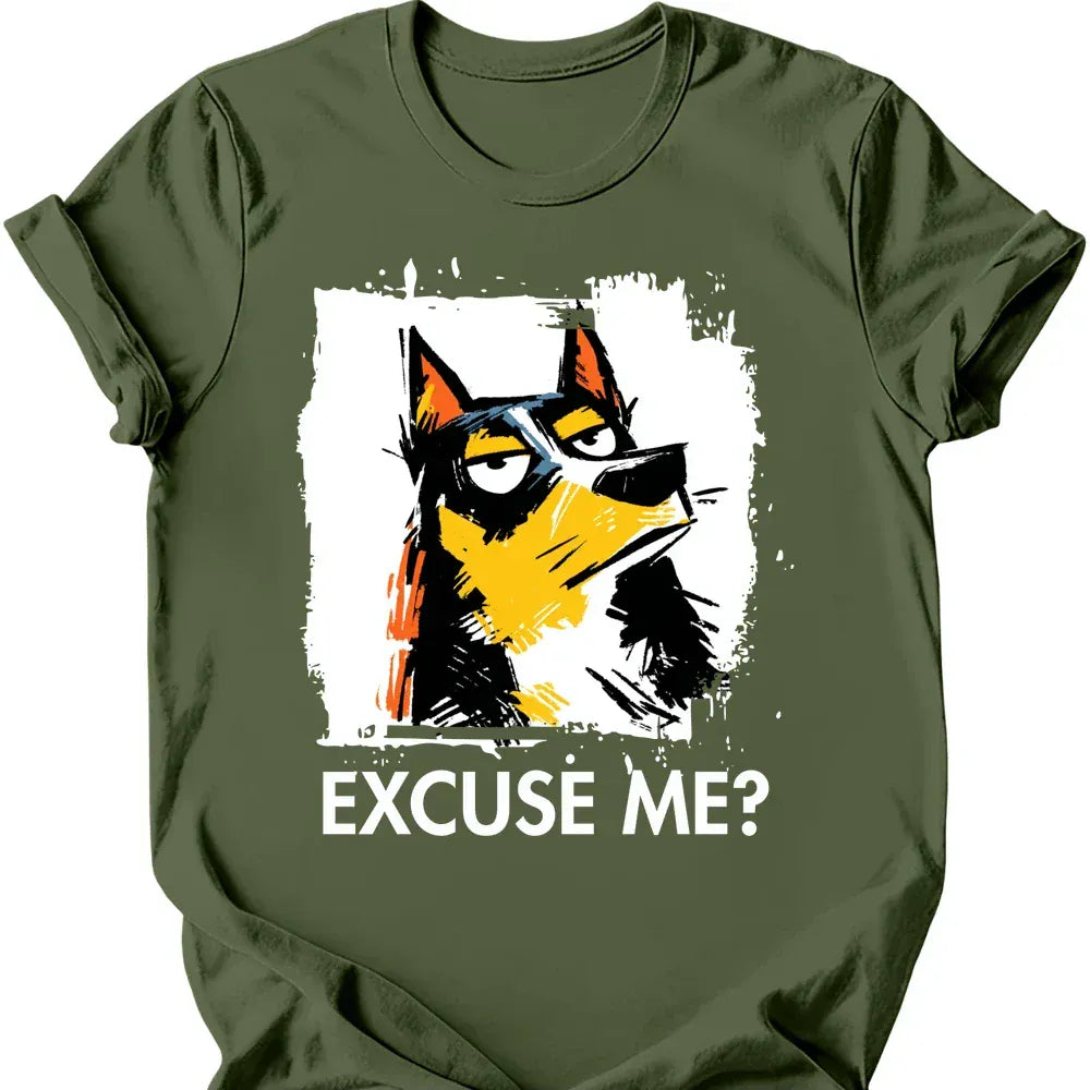 Kelpie excuse me tee military green