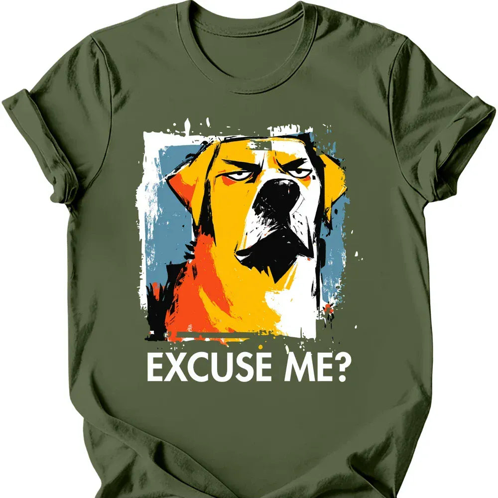 Labrador excuse me tee military green