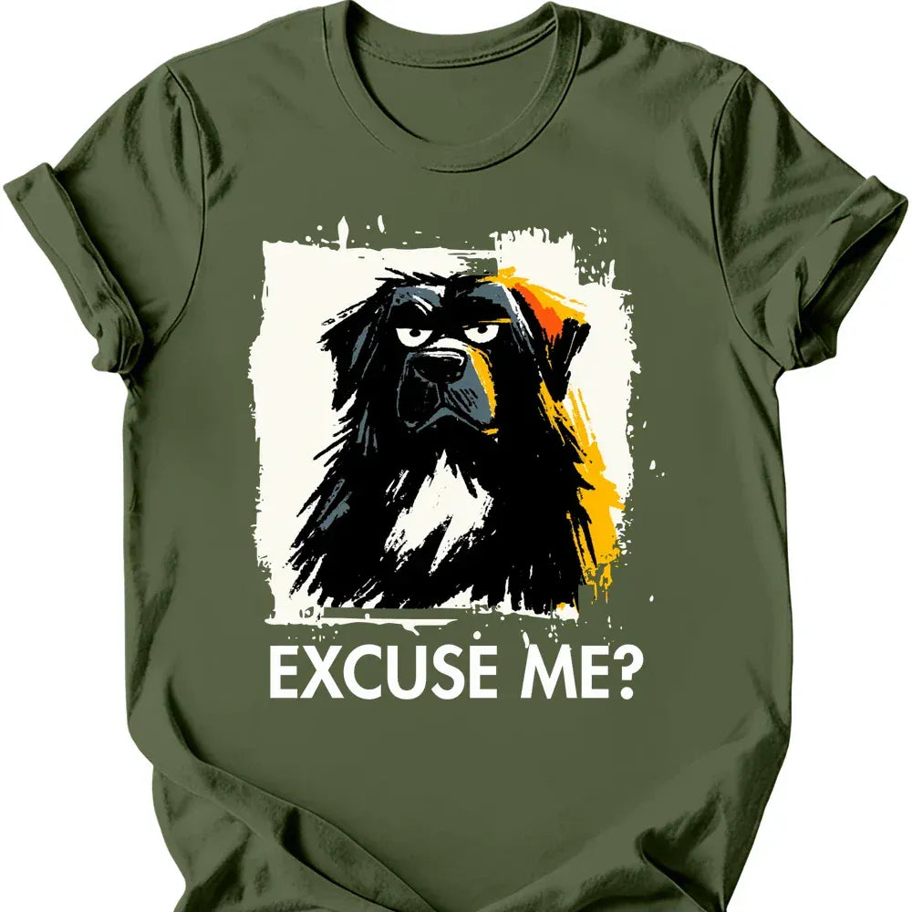 Newfoundland excuse me tee military green