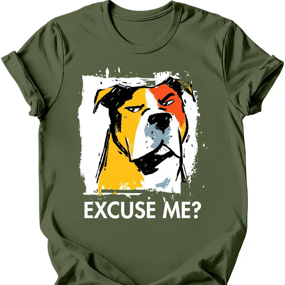 Pitbull excuse me tee military green